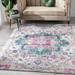 Well Woven Taura Fuchsia & Grey Area Rug 5 3 x 7 3 Boho Medallion