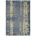 6 X 9 Rug Wool Silk Blue Modern Hand Knotted Indian Abstract Room Size Carpet