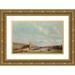 Abraham de Verwer 24x16 Gold Ornate Framed and Double Matted Museum Art Print Titled - View of Paris From The Pont-Royal With the Grande Galerie Du Louvre