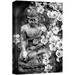 wall26 Canvas Print Wall Art Black & White Buddhism Buddha Statue Lily Flower Nature Religious Photography Realism Decorative Yoga Multicolor Relax/Calm Zen for Living Room Bedroom Office - 12&