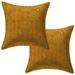 Stylo Culture Indian Boho Sofa Throw Pillow Covers 16x16 Hand Embroidered Khaki Brown Bohemian 40cm x 40cm Home Decor Cotton Mirrored Square Cushion Covers | Set Of 2