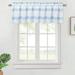 Shininglove Kitchen Curtain Valance Blue Waffle Weave Textured Valance Curtains for Bathroom Cafe Curtains 60 W x 15 L One Panel