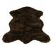 Walk on Me Rugs Polar Bear Pelt White Area Rug Brown 4 7 x 6 7 Pelt Contains Latex Faux Fur Polyester Acrylic Non Slip 5 x 8 Indoor Country