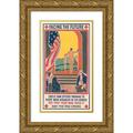 C. F. Chambers 12x18 Gold Ornate Wood Frame and Double Matted Museum Art Print Titled - Facing the Future Uncle Sam Offers Training to Every Man Disabled in the Service-See that Your Man Tak