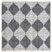 Rugs.com Serenity Shag Collection Rug â€“ 10 Ft Square Gray Shag Rug Perfect For Living Rooms Kitchens Entryways