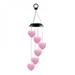 Keimprove Outdoor Lamp Wind Chimes Outdoor Solar Heart Wind Chimes Color Changing Hanging Decorative Family Party Romantic