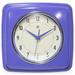Infinity Instruments Retro Square Veri Periwinkle Plastic 9.25-inch Analog Wall Clock