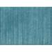 Ahgly Company Indoor Rectangle Contemporary Blue Ivy Blue Abstract Area Rugs 7 x 10