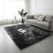 Area Rug Fluffy Shaggy Area Rug Ultra Soft Faux Fur Area Rug Fuzzy Rug Modern Plush Carpet Floor Rug for Living Room Bedroom Home Decor Upgrade Non-Slip Durable Rectangular Crawling Carpet Gray