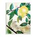 Stupell Industries Vivid Yellow Lemon Citrus Fruit Bird Perched Painting Unframed Art Print Wall Art Design by Robin Maria