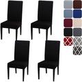 Dining Room Chair Covers Slipcovers Set of 4 Spandex Super Fit Stretch Removable Washable Kitchen Parsons Chair Covers Protector