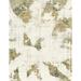 Ahgly Company Indoor Rectangle Abstract Champagne Beige Abstract Area Rugs 4 x 6