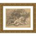 Charles Le Brun 24x19 Gold Ornate Framed and Double Matted Museum Art Print Titled - Night (1635-1642)