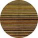 Ahgly Company Indoor Round Abstract Red Brown Abstract Area Rugs 8 Round