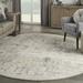 Nourison Nyle Bohemian Floral Ivory Taupe 7 10 x round Area Rug (8 Round)