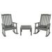 Highwood 3pc Lehigh Rocking Chair Set with 1 Adirondack Side Table