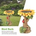 Sunflower Bird Bath Garden Outdoor Yard Lawn Decor Art Ornaments