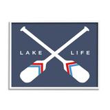 Stupell Industries Lake Life Crossed Nautical Paddle Oars Sports Sign 14 x 11 Design by Daphne Polselli