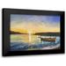 Strube Ling 18x15 Black Modern Framed Museum Art Print Titled - Cefalu Sicily Sunset