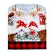 Christmas Supplies Plaid Gnomes Tree Skirt/Gift Bag/Table Runner/Chair Cover/Wine Bottle Cover/Placemat/Sock/Apron