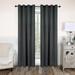 Blackout Solid Curtain Panels Set of 8 52 x 108 Grey