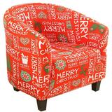 SEARCHI Christmas Club Chair Slipcovers Tub Chair Covers Soft Spandex Armchair Cover Xmas Chair Covers Non- Chair Slipcovers Furniture Cover Christmas Decoration