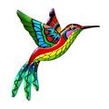 Metal Hummingbird Wall Art Colorful Birds Sculpture Wall Decor Hanging Home Decor for Indoor Outdoor