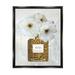 Stupell Industries Leopard Print Perfume Bottle Glam White Spring Florals Jet Black Framed Floating Canvas Wall Art 16x20 by Carol Robinson