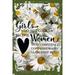 Daisy Flower Wall Art Girls who sell cookies become womenâ€¦ leader girl scouts heart Tin Wall Sign 8 x 12 Decor Funny Gift