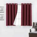 Room Darkening Thermal Insulated Blackout Grommet Window Curtains/Drapes for Living Room / Bedroom (2 Panels 52 inches Wide by 45 inches Long Burgundy)