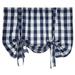 Bathroom Window Curtain Kitchen Cafe Curtains Country Buffalo Plaid Gingham Window Covering Tier Curtains - Blue 60x120cm