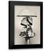 Levi Avshalom 11x14 Black Modern Framed Museum Art Print Titled - A Girl With An Umbrella