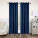 Superior Solid Blackout Curtain Set of 8 52 x 120 Navy Blue