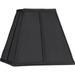 Springcrest Black Small Square Lamp Shade 5.25 Top x 10 Bottom x 9.5 High (Spider) Replacement with Harp and Finial