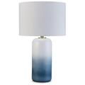 Signature Design by Ashley Contemporary Lemrich Table Lamp White/Teal