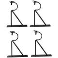 TEJATAN - Curtain Rod Brackets - Black (Also known as - Curtain rod Holder/Curtain rod Bracket/Bracket for Drapery rod/Bracket set for Draperies rod/Brackets for curtains rod) (Set of 4)