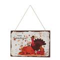 AnuirheiH Thanksgiving Wooden Ornaments Pumpkin Turkey Wooden Ornaments Wooden Hanging Sign Hanging Wishes Craft for Fall Harvest Wall Decoration Holiday Decoration 7.8x11.8Inch