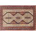 Ahgly Company Indoor Rectangle Traditional Light French Beige Brown Persian Area Rugs 2 x 4