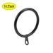 Uxcell Curtain Rings Metal 38mm Inner Dia for Curtain Rods Black 14 Pack