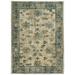 Eloisa Traditional Oriental Area Rug Ivory/ Blue 5 x 8