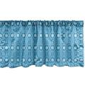 Ambesonne Norwegian Valance Pack of 2 Snowflake Diamond Shapes 54 X18 Sea Blue and White