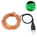 Yesbay 32ft 100 LED USB Copper Wire Fairy String Lights Garland Decoration Green