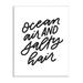 Stupell Industries Ocean Air Salty Hair Beach Lover Calligraphy Graphic Art Unframed Art Print Wall Art Design by Leah Bisch