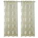 Regal Home Collections Milawi Jacquard Sheer Rod Pocket 2 Curtain Panels 54 x 84 each Beige