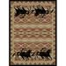 7 ft. 10 in. x 9 ft. 10 in. Lodge King Untamed Area Rug Black