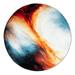 SAFAVIEH Galaxy Naples Abstract Area Rug Orange/Multi 6 7 x 6 7 Round