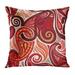 ECCOT Baroque Colorful Abstract Paisley Pattern Model of Packs Sites Border Classic Contour Craft Curly Pillowcase Pillow Cover Cushion Case 18x18 inch