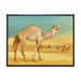 Designart Camels In Wild Desert I Farmhouse Framed Canvas Wall Art Print