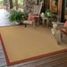 8 Round Beige and Red Plain Indoor Outdoor Area Rug - 3 6 86.61 W x 125.98 D x 0.2 H 7 x 9 Rectangle