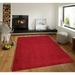 HT Design Rectengular Shag Area Rug 5x7 Solid Color Low Pile Shag Easy to clean Pet Friendly Soft Nursery Runner Rug for Living Rooms Bedrooms Red